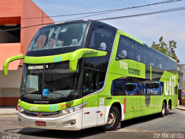 UTIL - União Transporte Interestadual de Luxo 17102 na cidade de Rio de Janeiro, Rio de Janeiro, Brasil, por Zé Ricardo Reis. Número da foto: #1505807.