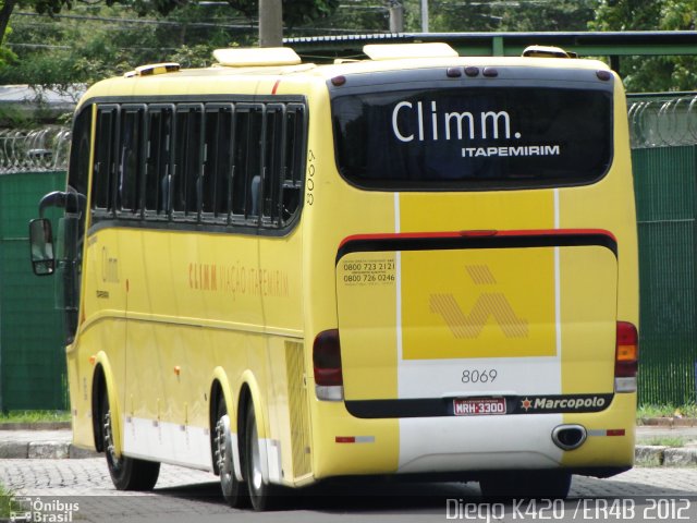 Viação Itapemirim 8069 na cidade de São Paulo, São Paulo, Brasil, por Diego K420 . ID da foto: 1505899.