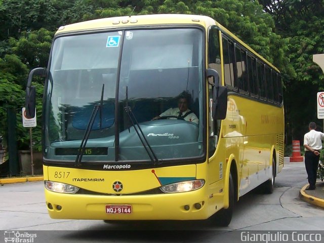 Viação Itapemirim 8517 na cidade de São Paulo, São Paulo, Brasil, por Giangiulio Cocco. ID da foto: 1506730.