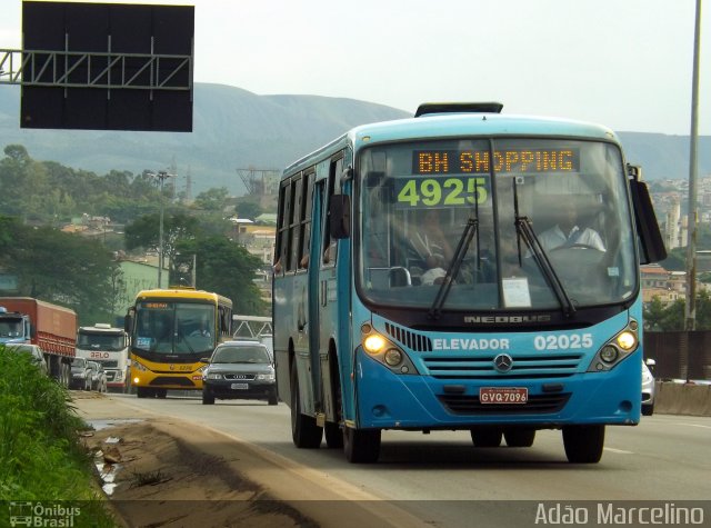 Vianel > Auto Viação Pioneira 02025 na cidade de Belo Horizonte, Minas Gerais, Brasil, por Adão Raimundo Marcelino. ID da foto: 1527581.