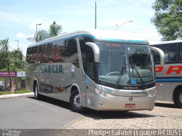 Viação Garcia 7556 na cidade de Bauru, São Paulo, Brasil, por Phelipe Gabriel Campos de Souza. ID da foto: 1526637.