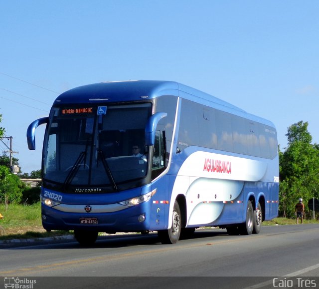 Viação Águia Branca 24020 na cidade de São Mateus, Espírito Santo, Brasil, por Caio Trés. ID da foto: 1527411.