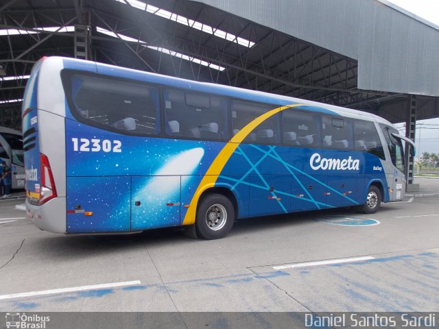 Viação Cometa 12302 na cidade de Praia Grande, São Paulo, Brasil, por Daniel Santos Sardi. ID da foto: 1526060.