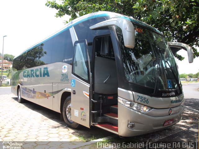 Viação Garcia 7556 na cidade de Bauru, São Paulo, Brasil, por Phelipe Gabriel Campos de Souza. Número da foto: #1526629.