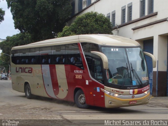 Transportes Única Petrópolis RJ 163.063 na cidade de Rio de Janeiro, Rio de Janeiro, Brasil, por Michel Soares da Rocha. Número da foto: #1527617.