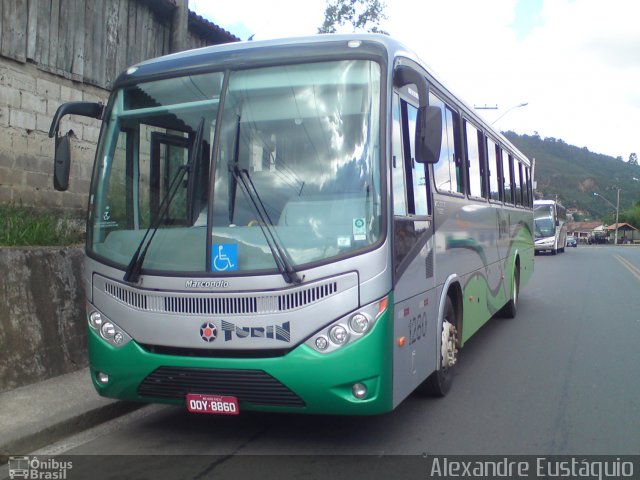 Turin Transportes 1280 na cidade de Ouro Preto, Minas Gerais, Brasil, por Alexandre Eustáquio. Número da foto: #1529706.