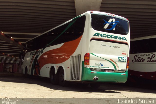 Empresa de Transportes Andorinha 5252 na cidade de Cuiabá, Mato Grosso, Brasil, por [Leandro Sousa]. Número da foto: #1530763.