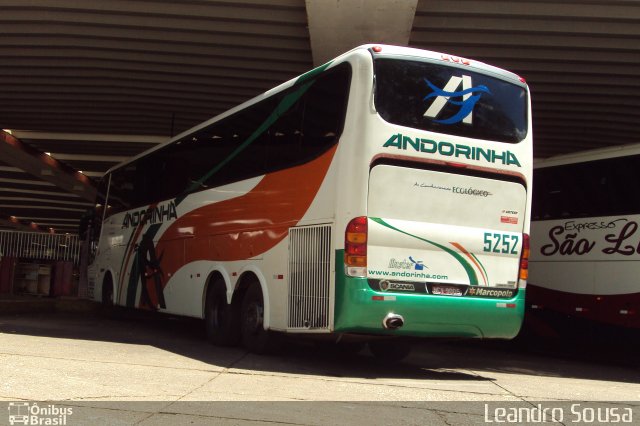 Empresa de Transportes Andorinha 5252 na cidade de Cuiabá, Mato Grosso, Brasil, por [Leandro Sousa]. ID da foto: 1530763.