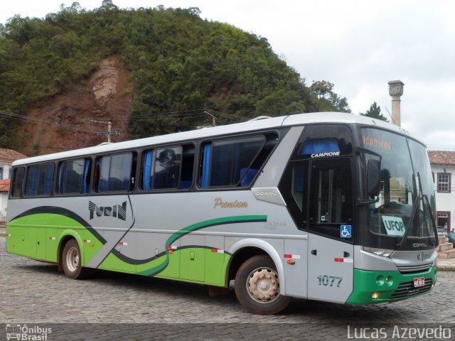 Turin Transportes 1077 na cidade de Ouro Preto, Minas Gerais, Brasil, por Lucas Azevedo. Número da foto: #1530466.