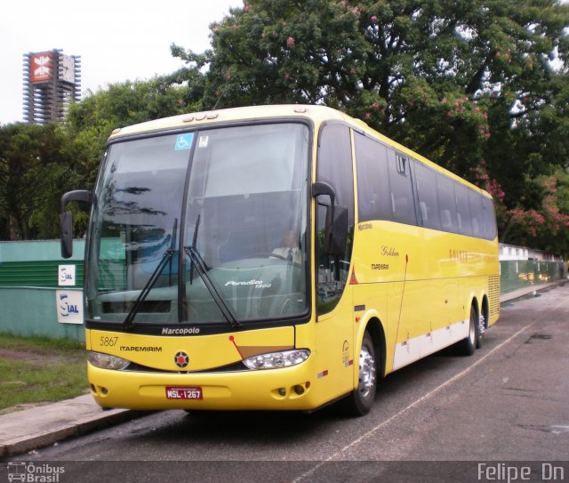 Viação Itapemirim 5867 na cidade de Curitiba, Paraná, Brasil, por Felipe  Dn. Número da foto: #1532408.
