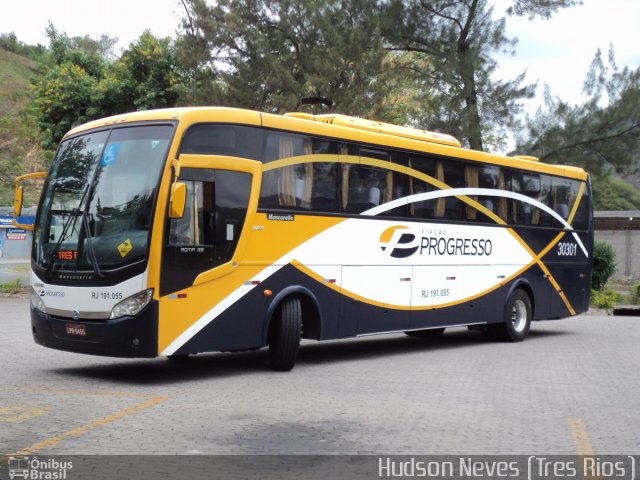 Viação Progresso 30301 na cidade de Três Rios, Rio de Janeiro, Brasil, por Hudson Neves. Número da foto: #1531951.