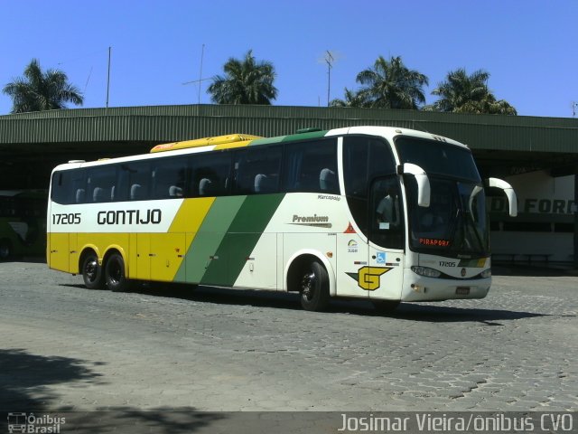 Empresa Gontijo de Transportes 17205 na cidade de Curvelo, Minas Gerais, Brasil, por Josimar Vieira. Número da foto: #1533685.