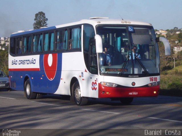 Viação São Cristóvão 1610 na cidade de Divinópolis, Minas Gerais, Brasil, por Daniel  Costa. Número da foto: #1533887.