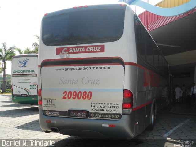 Viação Santa Cruz 209080 na cidade de Guaratinguetá, São Paulo, Brasil, por Daniel Nascimento  Trindade. ID da foto: 1534019.