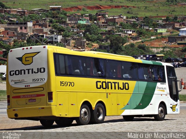 Empresa Gontijo de Transportes 15970 na cidade de João Monlevade, Minas Gerais, Brasil, por Mairo de Magalhães. ID da foto: 1533725.