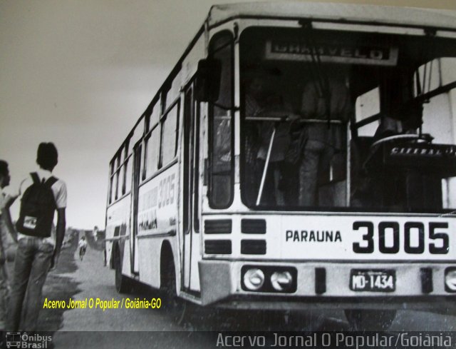 Viação Paraúna 3005 na cidade de Aparecida de Goiânia, Goiás, Brasil, por Carlos Júnior. Número da foto: #1537070.