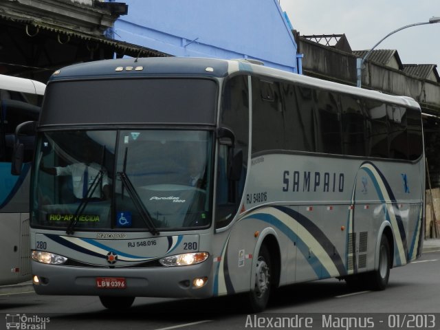 Viação Sampaio 280 na cidade de Rio de Janeiro, Rio de Janeiro, Brasil, por Alexandre  Magnus. Número da foto: #1535435.
