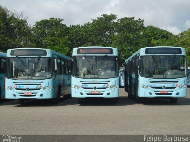 Maraponga Transportes 26707 na cidade de Fortaleza, Ceará, Brasil, por Felipe  da Silva Barbosa. Número da foto: #1536699.