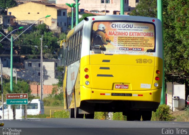 Viação São Gabriel 1390 na cidade de São Mateus, Espírito Santo, Brasil, por Caio Trés. Número da foto: #1536310.