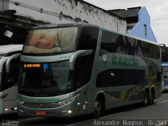 Viação Garcia 7107 na cidade de Rio de Janeiro, Rio de Janeiro, Brasil, por Alexandre  Magnus. Número da foto: #1535341.