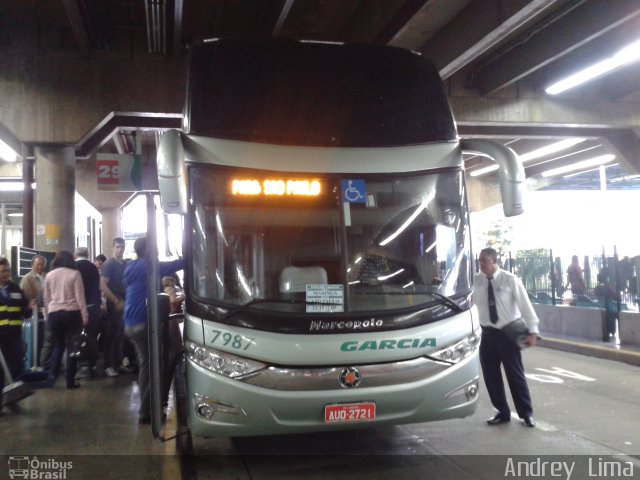 Viação Garcia 7987 na cidade de São Paulo, São Paulo, Brasil, por Andrey  Lima. Número da foto: #1536640.