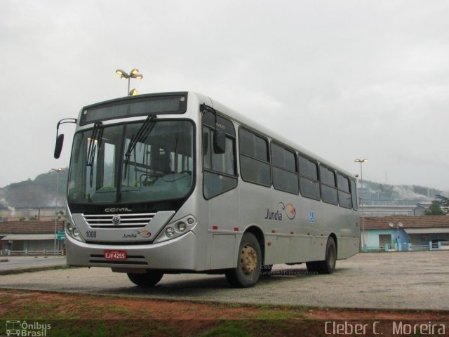 Jundiá Transportadora Turistica 1008 na cidade de Alumínio, São Paulo, Brasil, por Cleber C.  Moreira. Número da foto: #1536302.