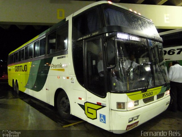 Empresa Gontijo de Transportes 15580 na cidade de Araxá, Minas Gerais, Brasil, por Fernando Reis. Número da foto: #1535902.