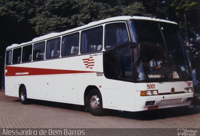 Empresa de Ônibus Pássaro Marron 5001 na cidade de São Paulo, São Paulo, Brasil, por Alessandro de Bem Barros. Número da foto: #1535730.