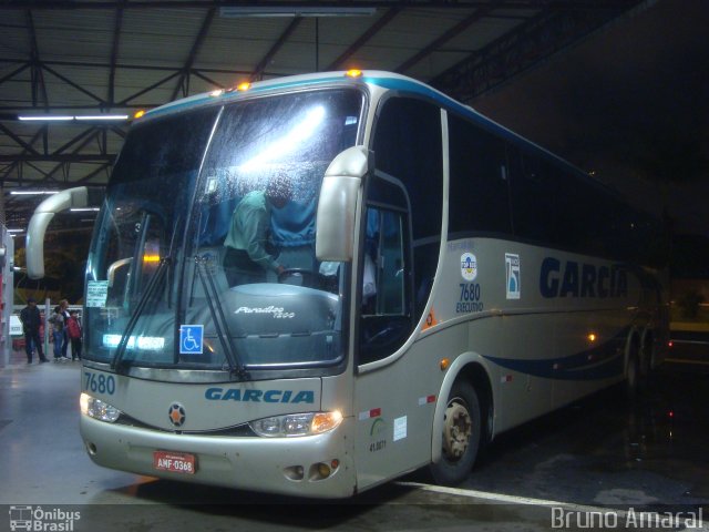 Viação Garcia 7680 na cidade de Londrina, Paraná, Brasil, por Bruno Amaral. ID da foto: 1538388.