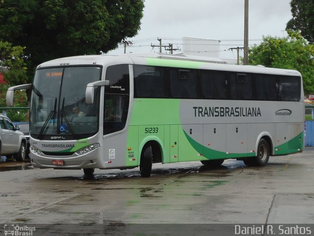 Transbrasiliana Transportes e Turismo 51233 na cidade de Goiânia, Goiás, Brasil, por Daniel Rocha dos Santos. Número da foto: #1540742.
