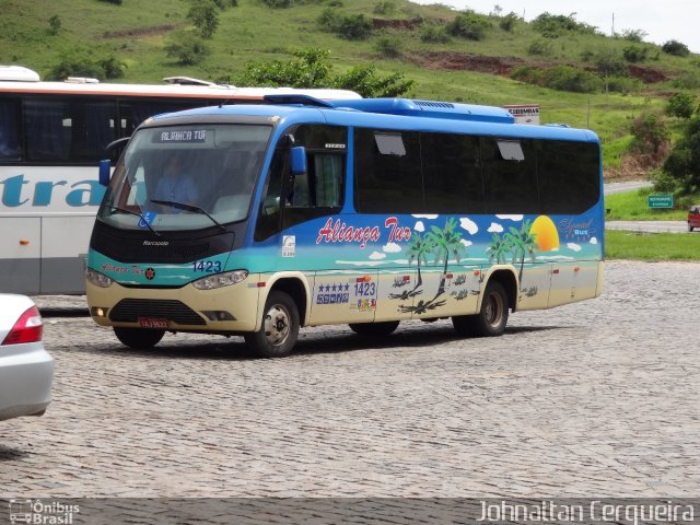 Aliança Tur Transporte de Passageiros e Turismo 1423 na cidade de Leopoldina, Minas Gerais, Brasil, por Johnattan Cerqueira. Número da foto: #1540048.