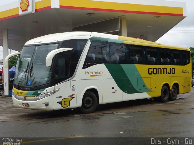 Empresa Gontijo de Transportes 18280 na cidade de Goiânia, Goiás, Brasil, por Daniel Rocha dos Santos. ID da foto: 1540905.