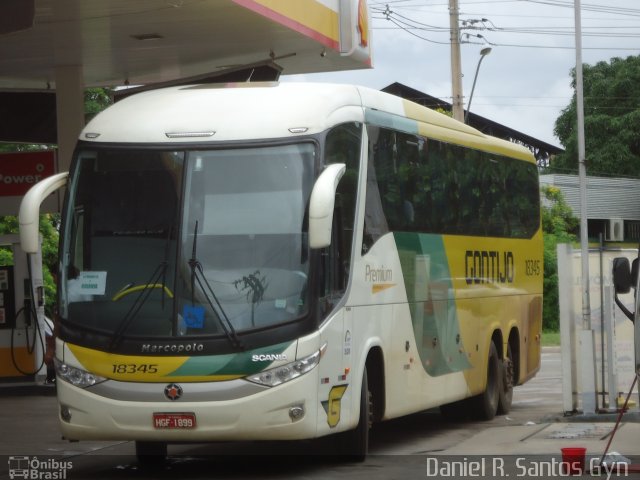 Empresa Gontijo de Transportes 18345 na cidade de Goiânia, Goiás, Brasil, por Daniel Rocha dos Santos. ID da foto: 1540886.