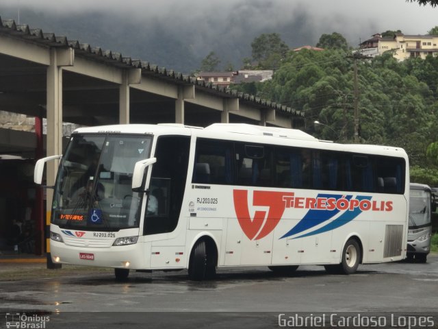 Viação Teresópolis RJ 203.025 na cidade de Teresópolis, Rio de Janeiro, Brasil, por Gabriel Cardoso Lopes. Número da foto: #1539850.