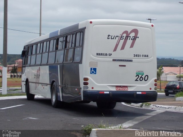 Turismar Transporte e Turismo 260 na cidade de Marília, São Paulo, Brasil, por Roberto Mendes. Número da foto: #1543367.