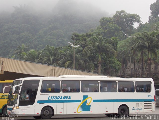 Litorânea Transportes Coletivos 5855 na cidade de Santos, São Paulo, Brasil, por Daniel Santos Sardi. Número da foto: #1544355.