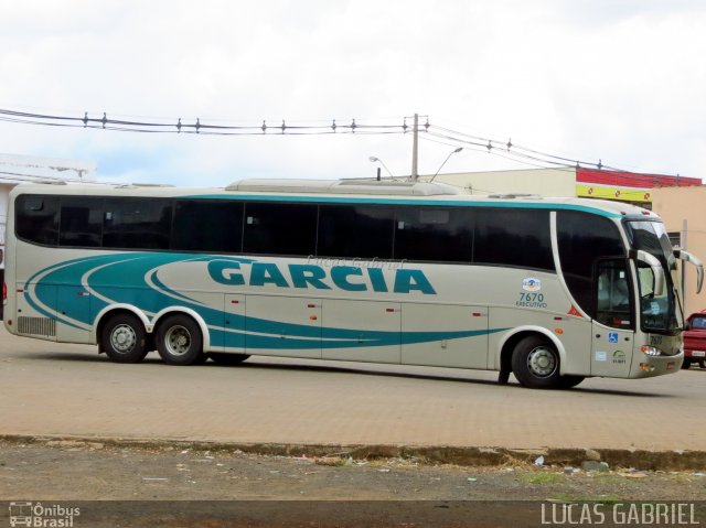 Viação Garcia 7670 na cidade de Imbaú, Paraná, Brasil, por Lucas Gabriel. ID da foto: 1542997.