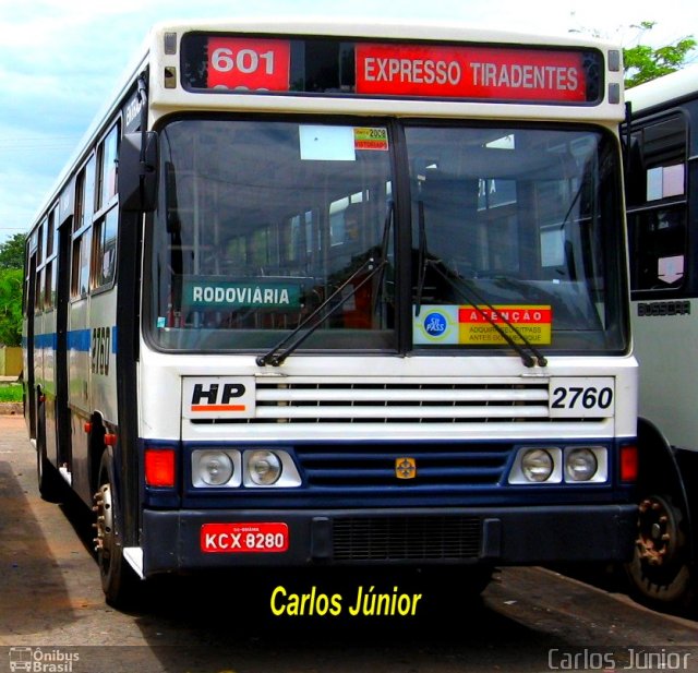 HP Transportes Coletivos 2760 na cidade de Goiânia, Goiás, Brasil, por Carlos Júnior. ID da foto: 1546141.