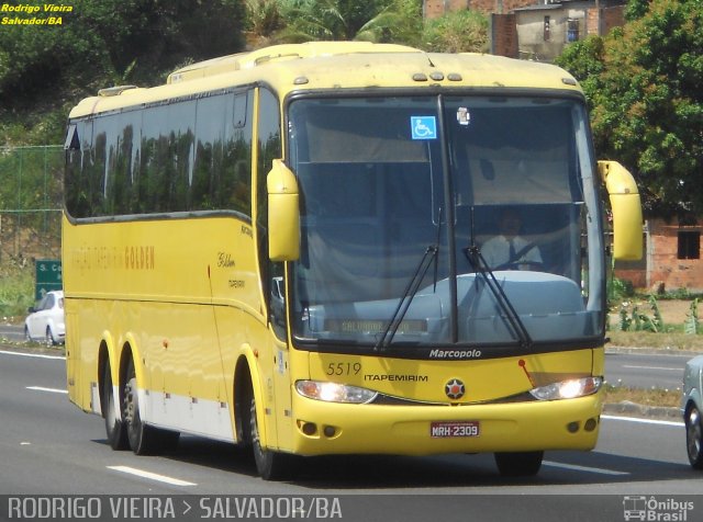 Viação Itapemirim 5519 na cidade de Salvador, Bahia, Brasil, por Rodrigo Vieira. ID da foto: 1547027.