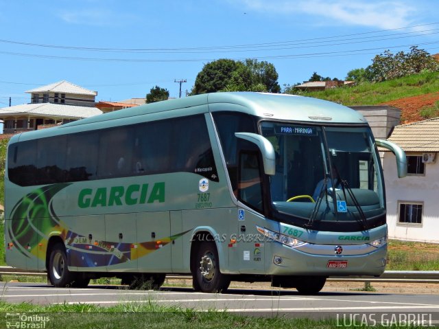 Viação Garcia 7687 na cidade de Imbaú, Paraná, Brasil, por Lucas Gabriel. Número da foto: #1548652.