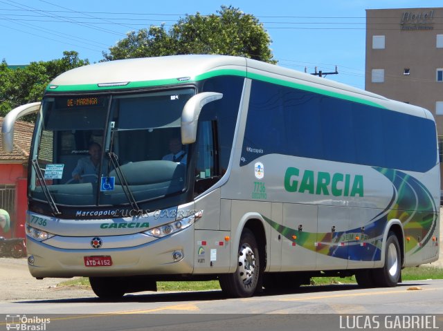 Viação Garcia 7736 na cidade de Imbaú, Paraná, Brasil, por Lucas Gabriel. Número da foto: #1548660.