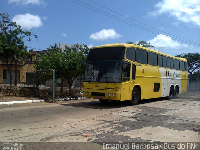 Viação Nordeste 0670 na cidade de Natal, Rio Grande do Norte, Brasil, por Emanuel  Barbosa de Azevedo. Número da foto: #1508640.