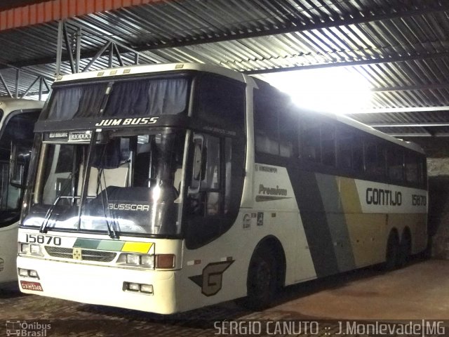 Empresa Gontijo de Transportes 15870 na cidade de João Monlevade, Minas Gerais, Brasil, por Sérgio Augusto Braga Canuto. ID da foto: 1510136.