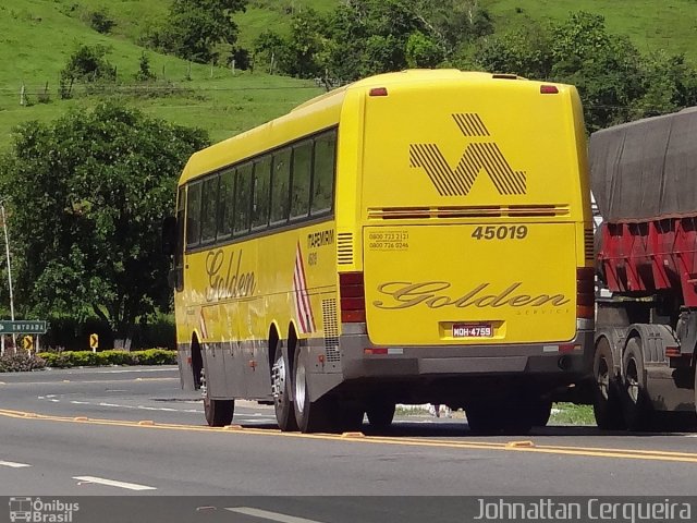 Viação Itapemirim 45019 na cidade de Leopoldina, Minas Gerais, Brasil, por Johnattan Cerqueira. ID da foto: 1507799.