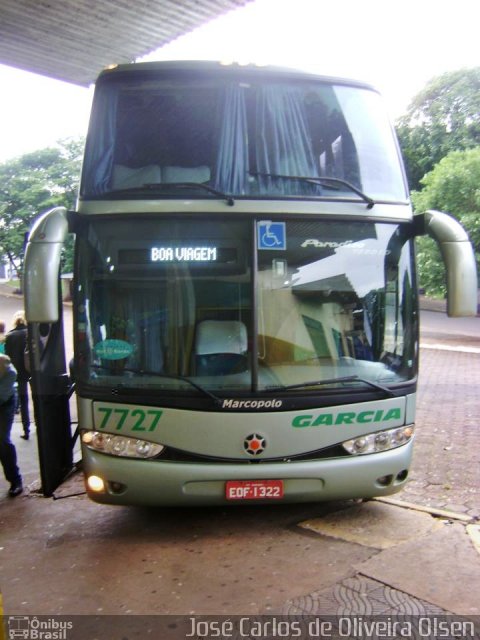 Viação Garcia 7727 na cidade de Iporã, Paraná, Brasil, por José Carlos de Oliveira Olsen. Número da foto: #1509132.