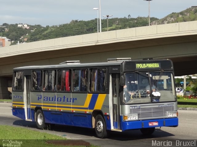 Paulotur Transporte e Turismo 1715 na cidade de Florianópolis, Santa Catarina, Brasil, por Marcio  Bruxel. Número da foto: #1552467.