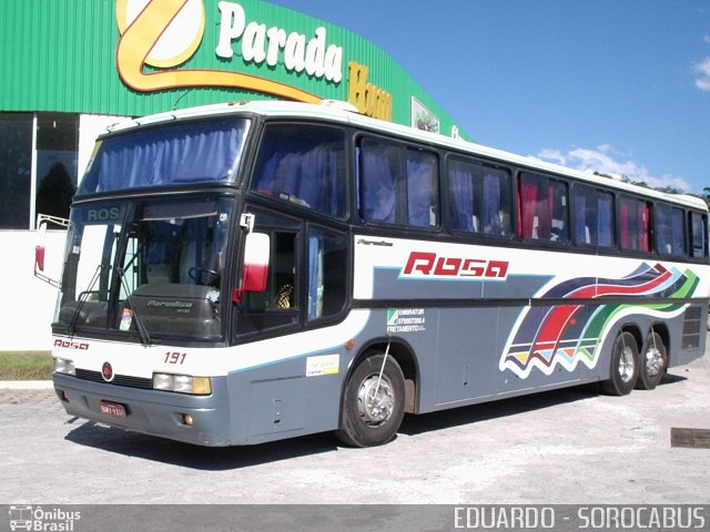 Rosa Turismo 191 na cidade de Araçariguama, São Paulo, Brasil, por EDUARDO - SOROCABUS. Número da foto: #1551277.