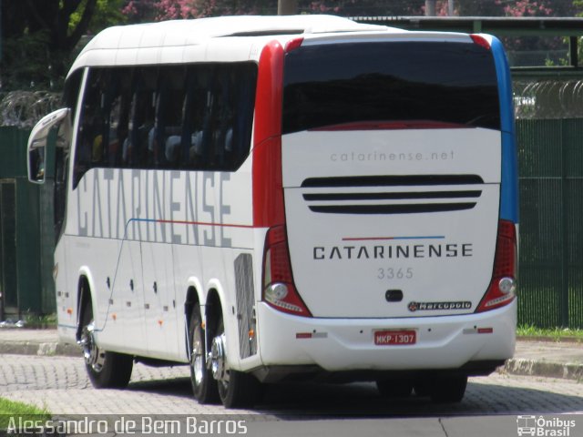 Auto Viação Catarinense 3365 na cidade de São Paulo, São Paulo, Brasil, por Alessandro de Bem Barros. Número da foto: #1551597.