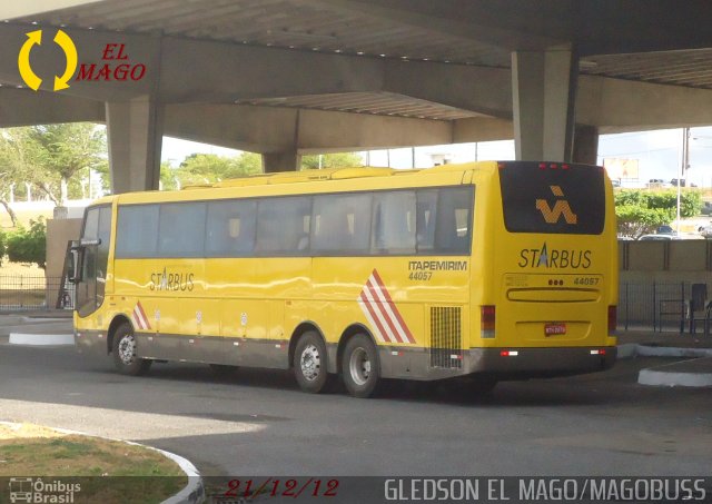 Viação Itapemirim 44057 na cidade de Aracaju, Sergipe, Brasil, por Gledson Santos Freitas. ID da foto: 1553408.