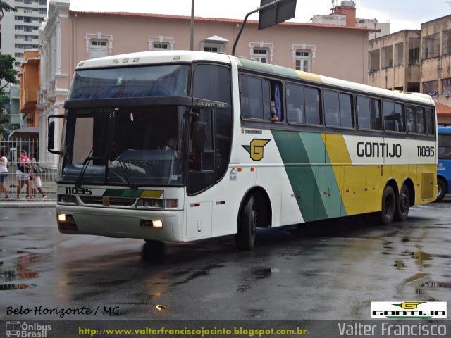 Empresa Gontijo de Transportes 11035 na cidade de Belo Horizonte, Minas Gerais, Brasil, por Valter Francisco. ID da foto: 1553901.